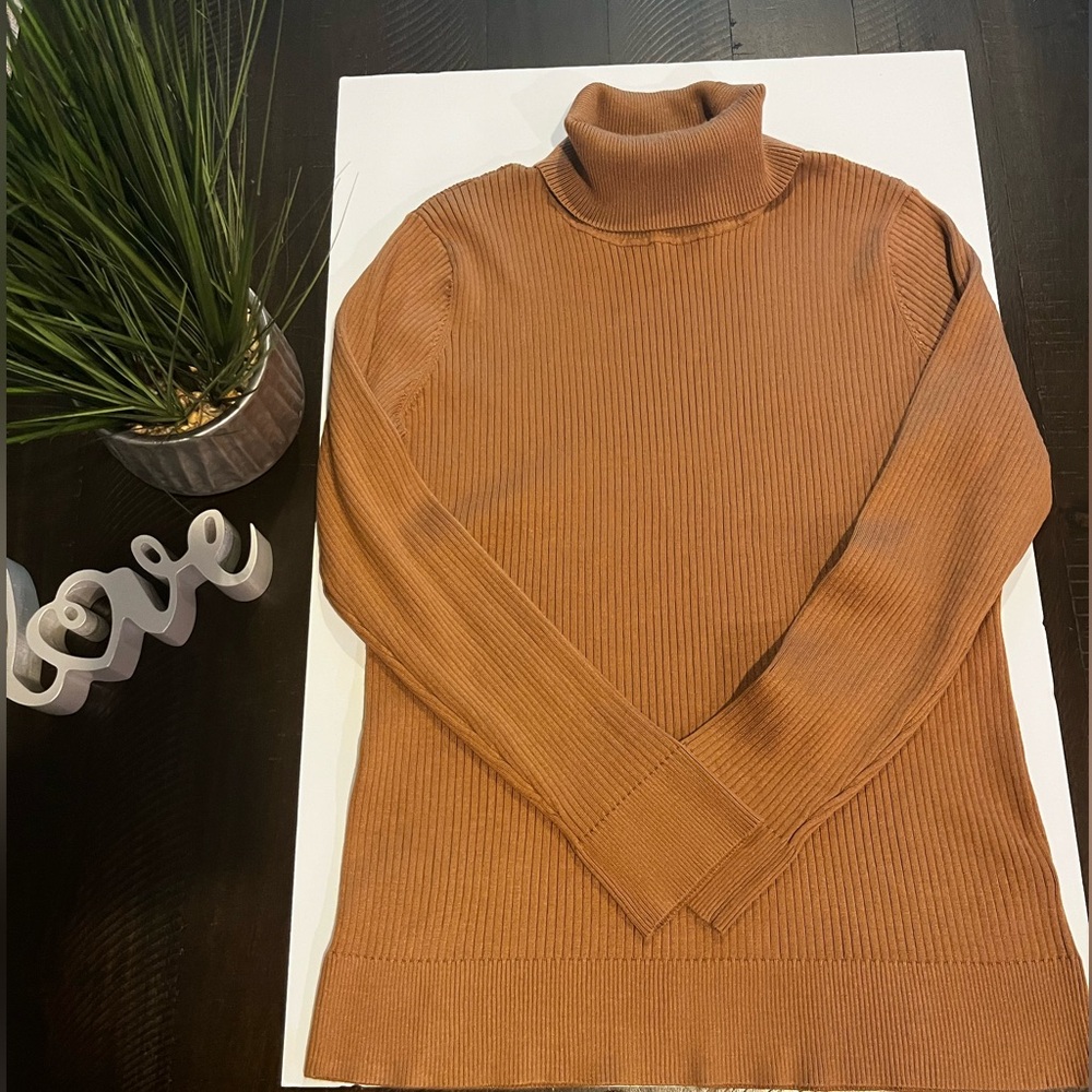 DKNY Women’s Camel Turtleneck Sweater